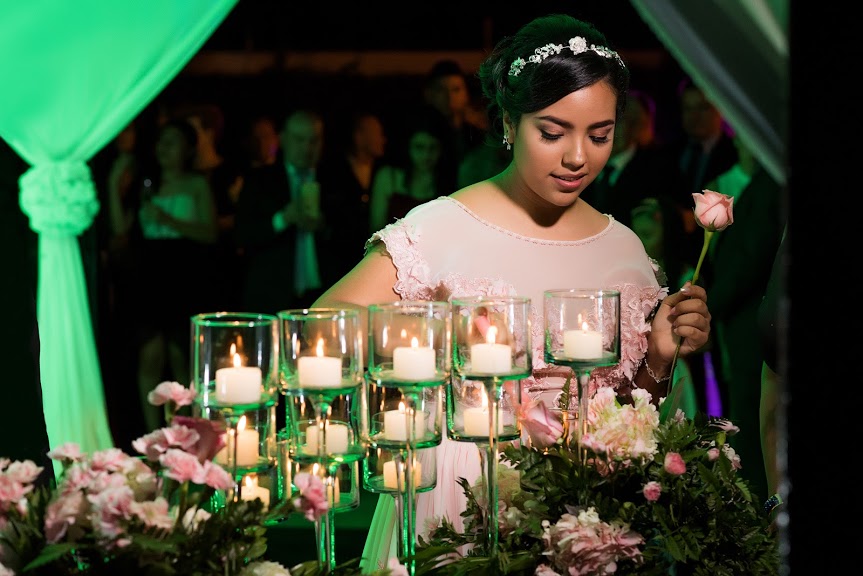 golden rose quinceañera